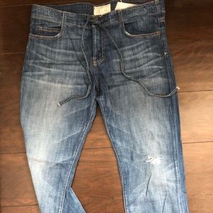 🔥 Current/Elliot Drawstring Boyfriend Crop, 28